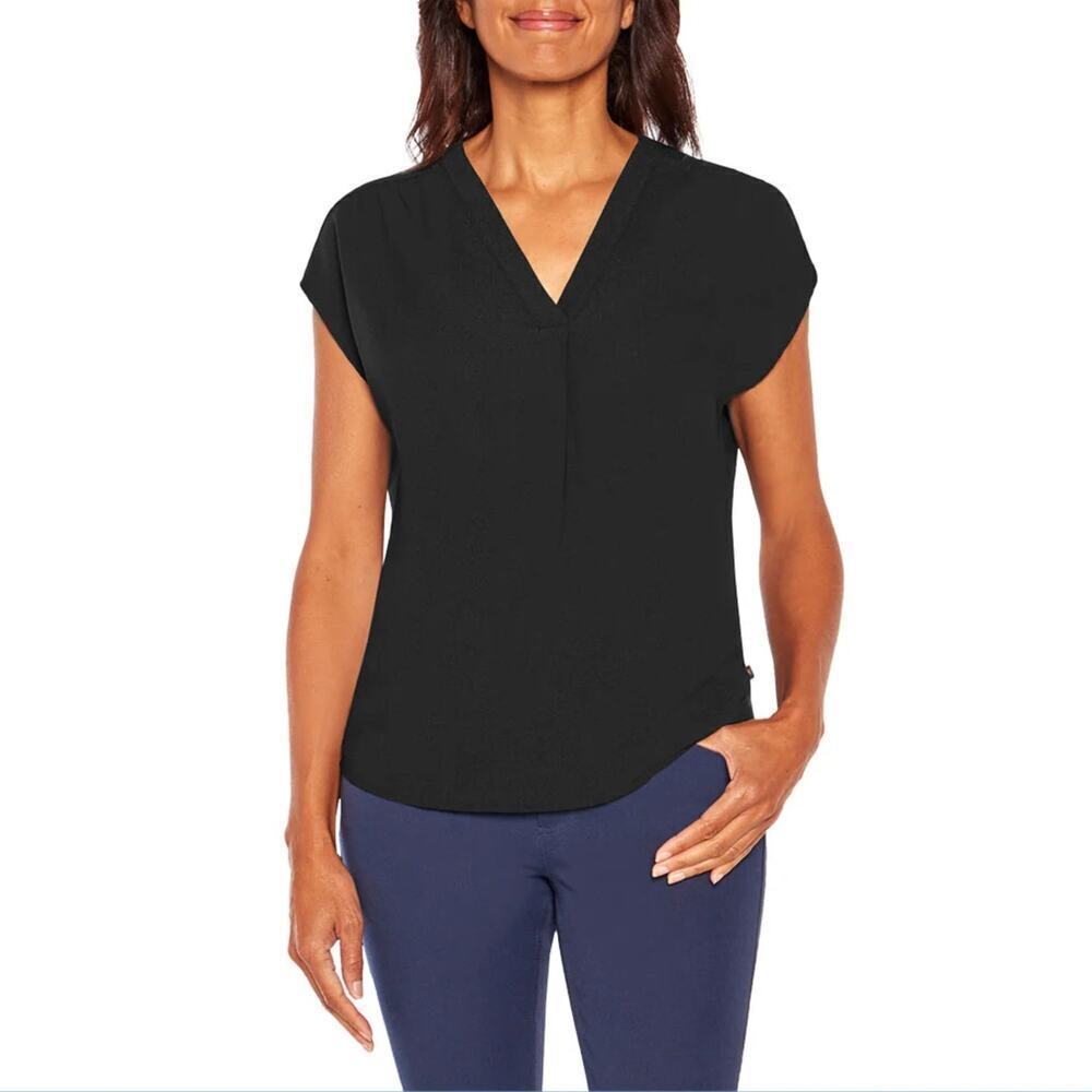 NWT Banana Republic Women's V-Neck Front Pleat Relaxed Fit Blouse Top